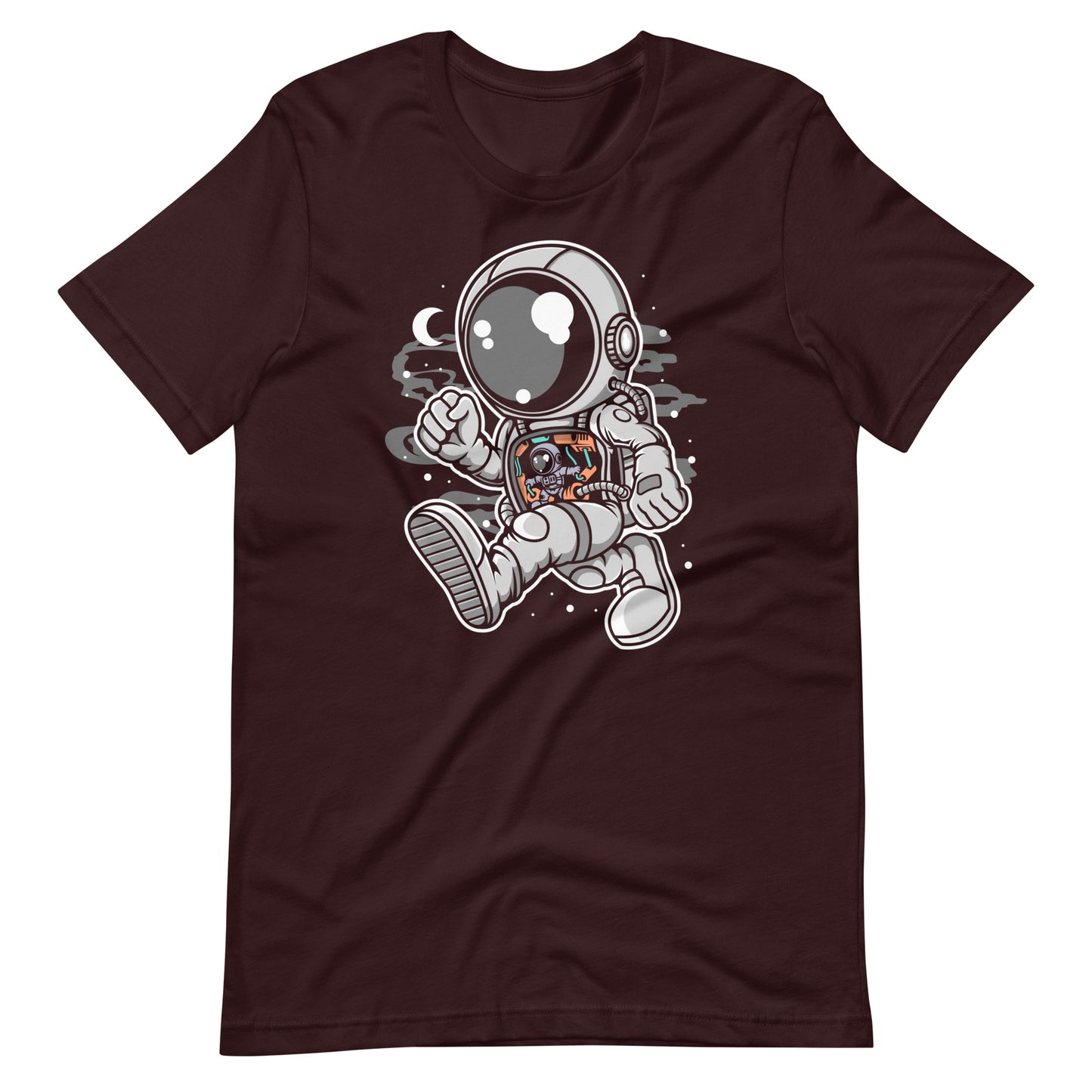 Astronaut Robotic Machine - Men's t-shirt - Oxblood Black Front