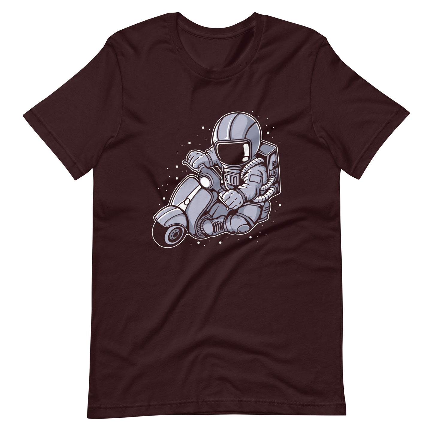 Astronaut Scooter - Men's t-shirt - Oxblood Black Front