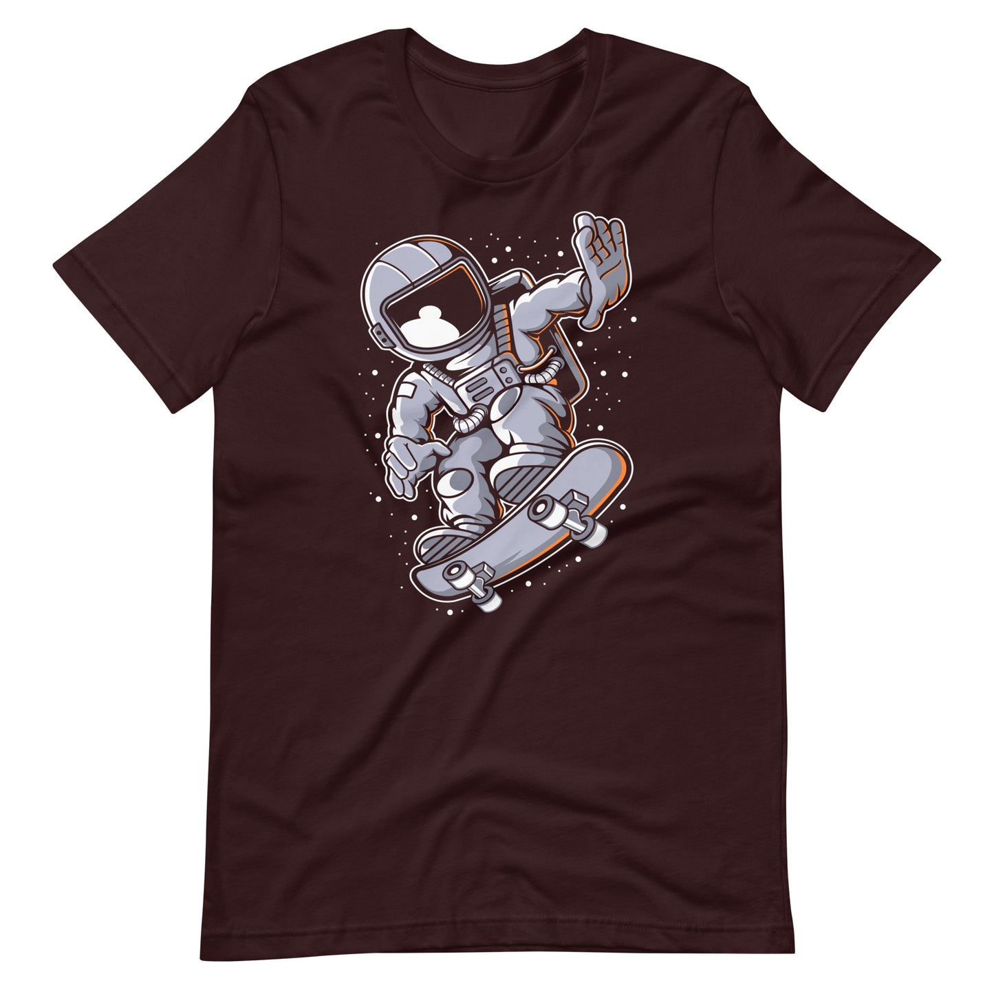 Astronaut Skateboard - Men's t-shirt - Oxblood Black Front