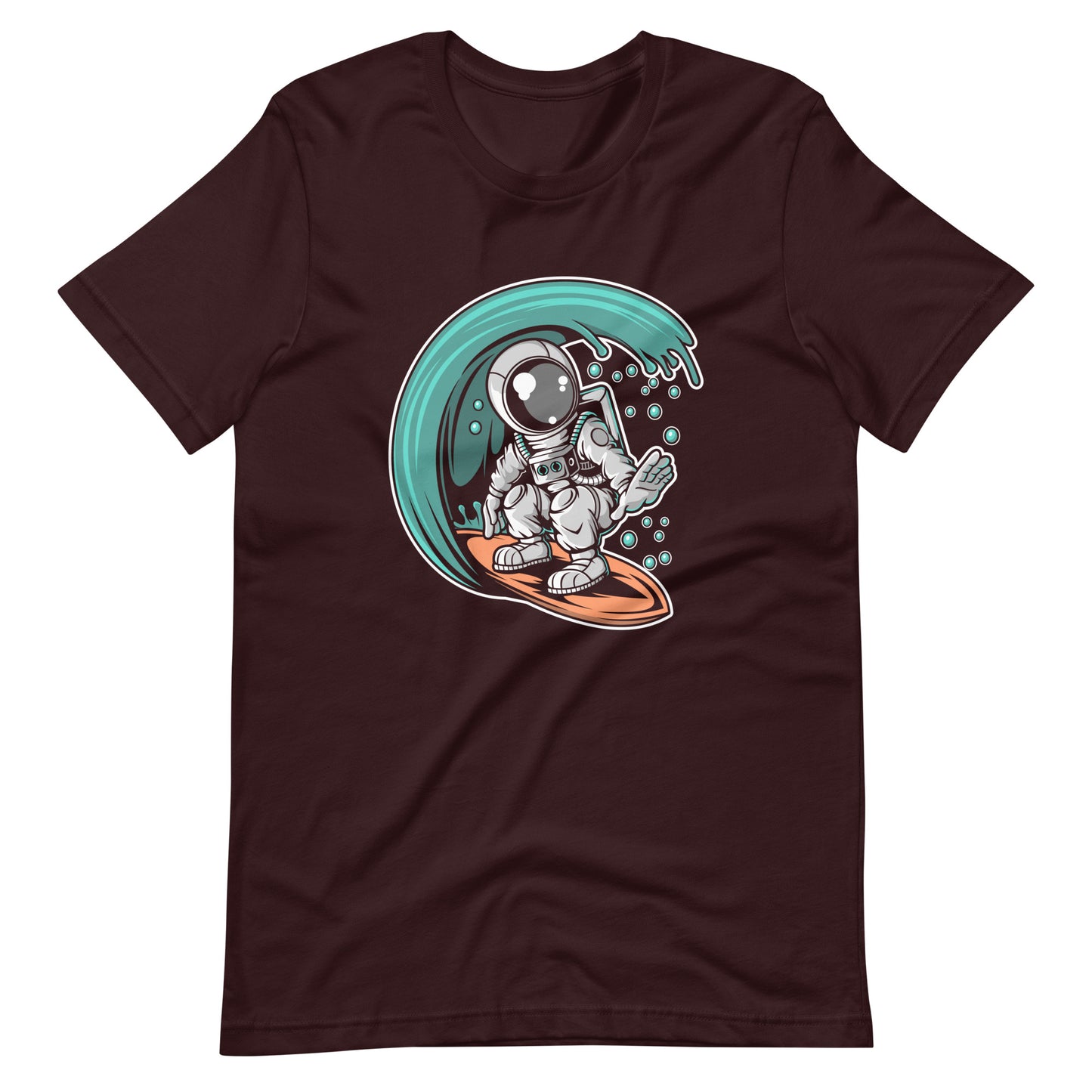 Astronaut Surfing - Men's t-shirt - Oxblood Black Front