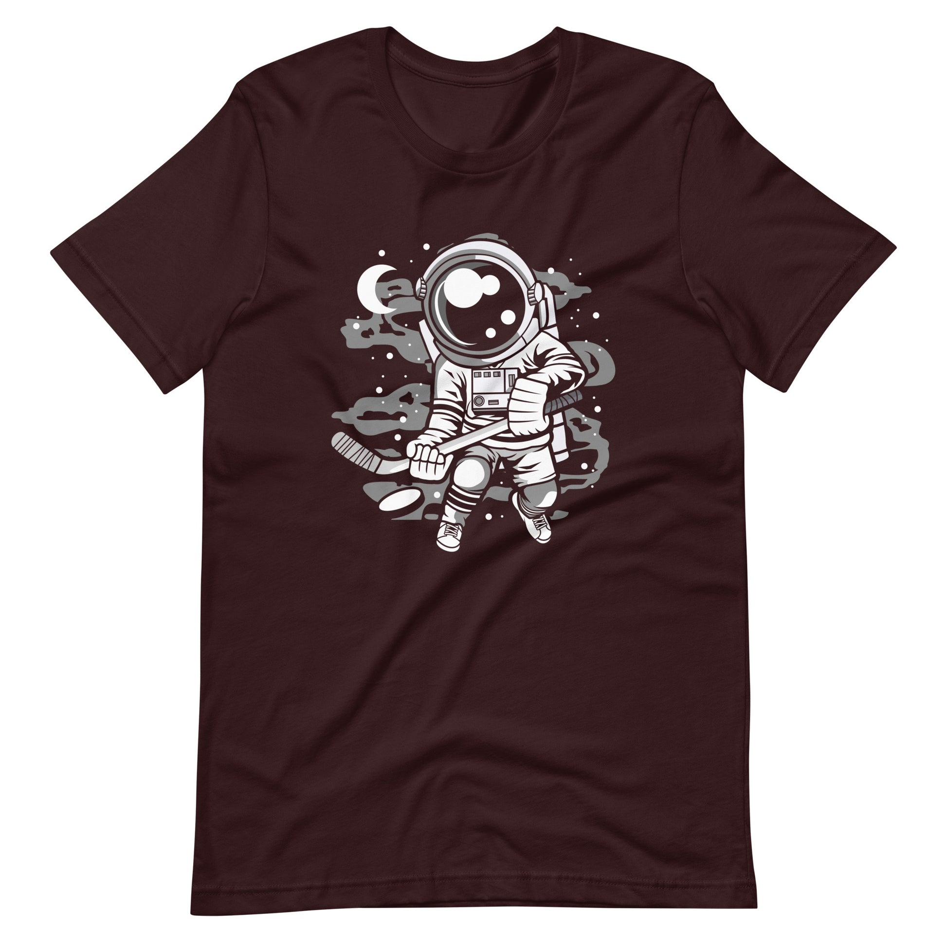 Astronaut Hockey Player - Men's t-shirt - Oxblood Black Front