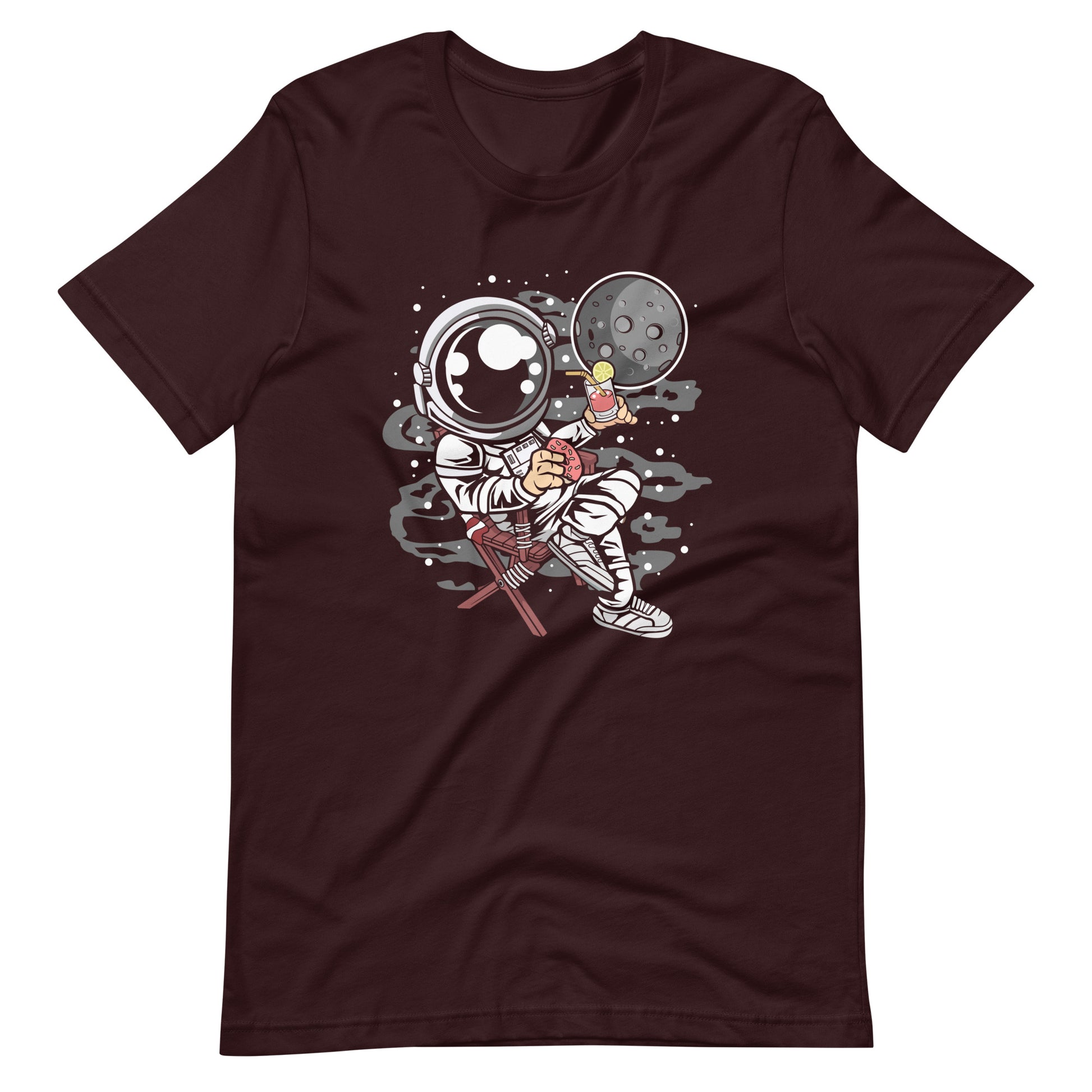 Astronaut Vacation - Men's t-shirt - Oxblood Black Front
