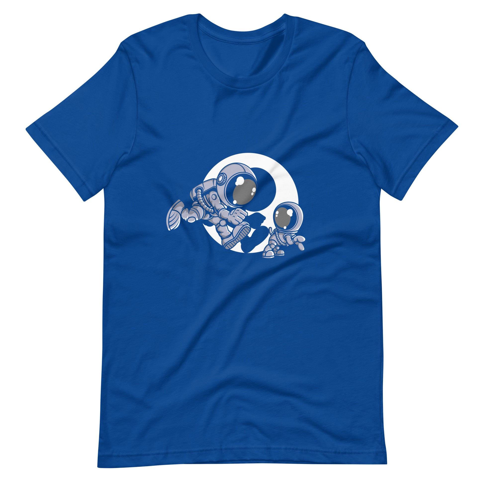 Astronaut and Little Dog - Men's t-shirt - True Royal Front