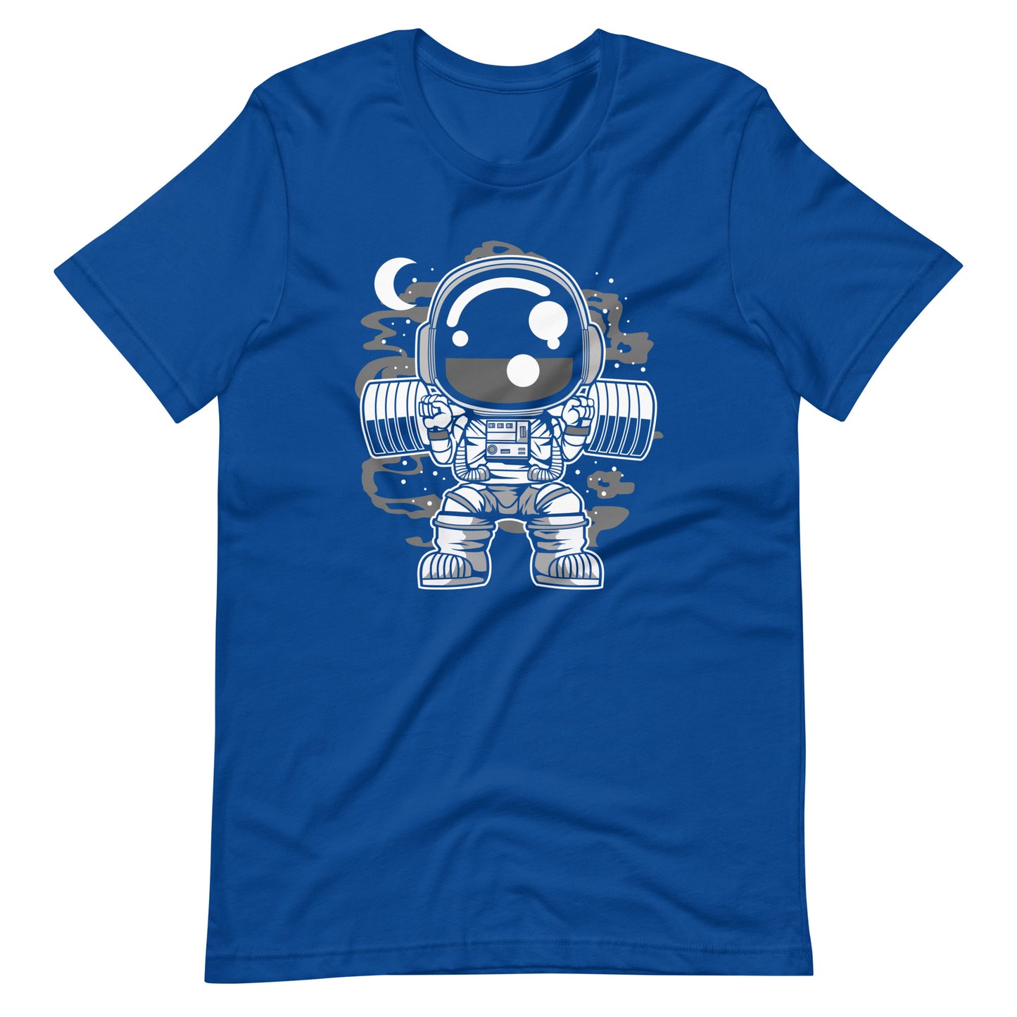 Astronaut Barbell Body Builder - Men's t-shirt - True Royal Front