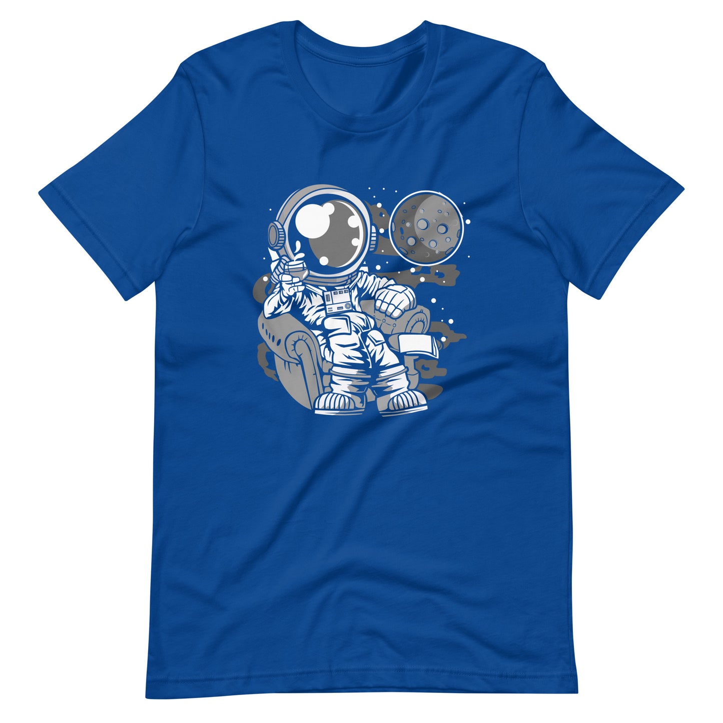 Astronaut Drinking and Relax - Men's t-shirt - True Royal Front