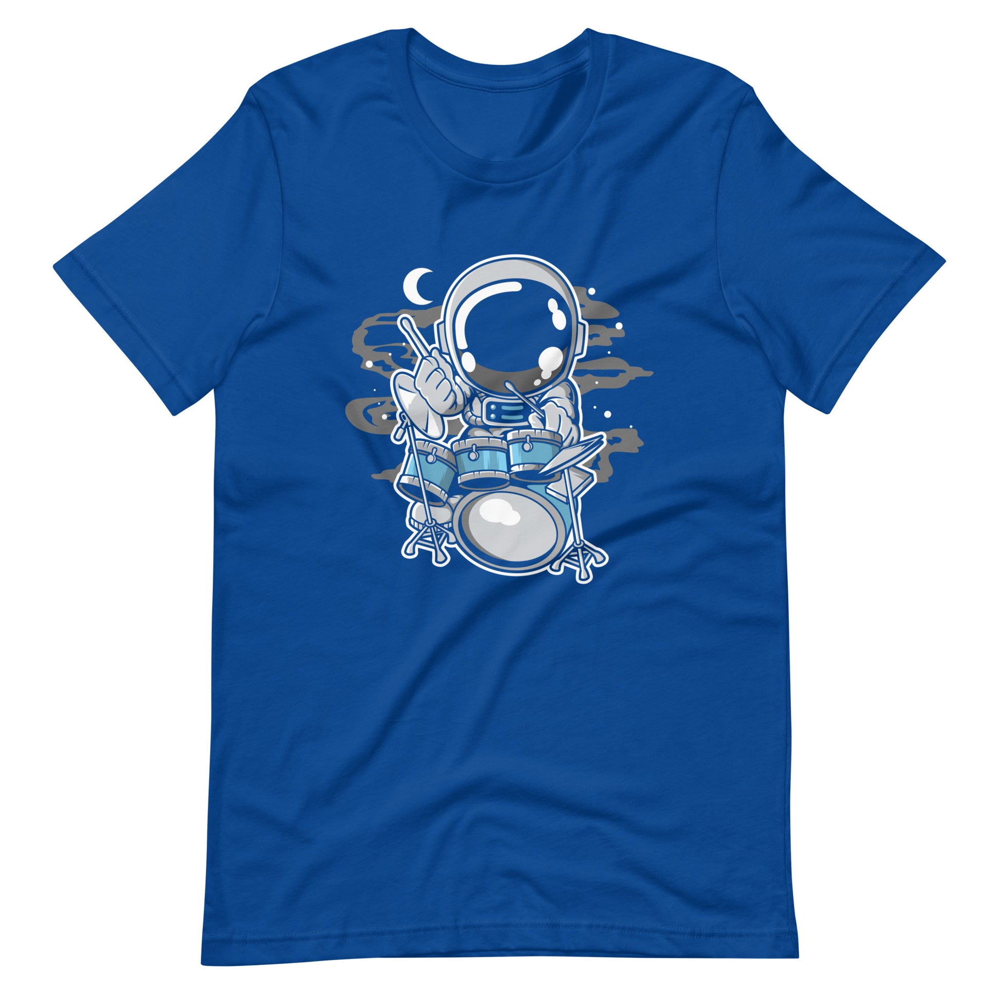 Astronaut Drummer - Men's t-shirt - True Royal Front