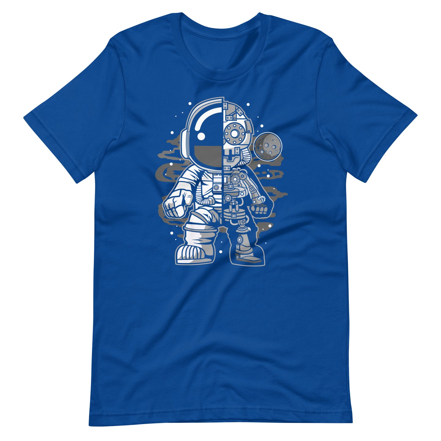 Astronaut Half Robot - Men's t-shirt - True Royal Front