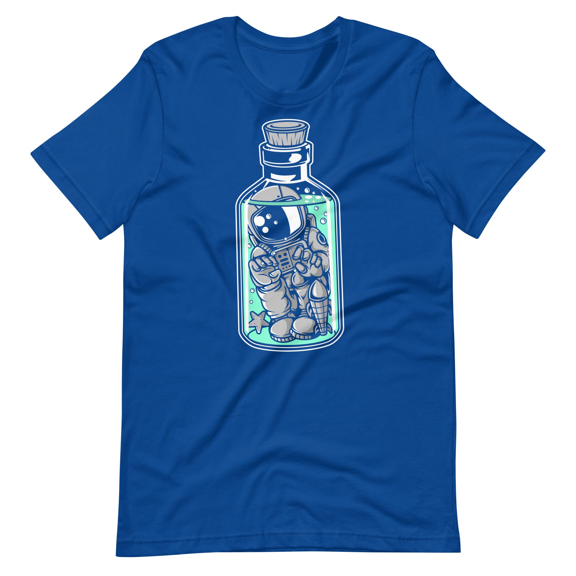 Astronaut in the Bottle - Men's t-shirt - True Royal Front