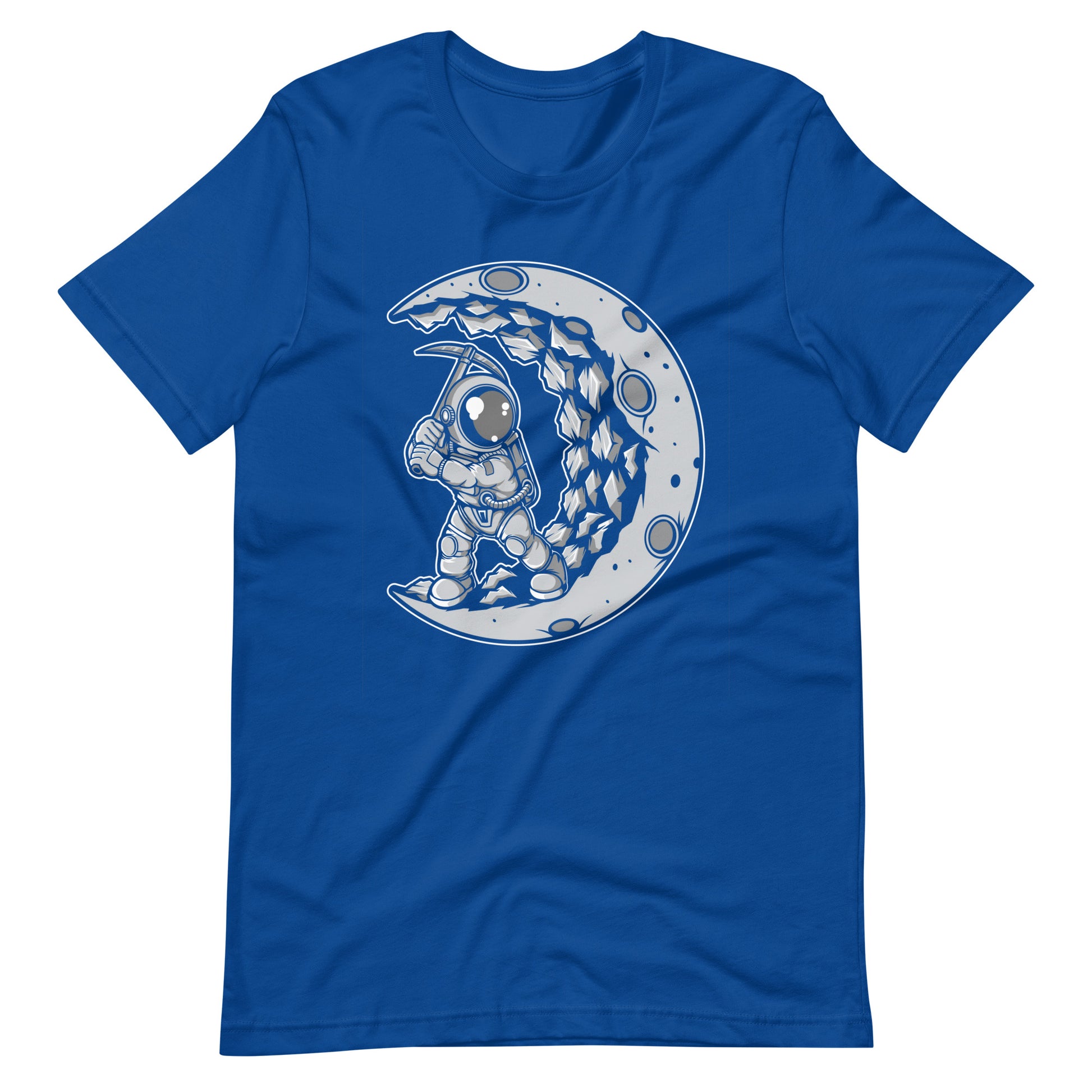 Astronaut Moon Digger - Men's t-shirt - True Royal Front