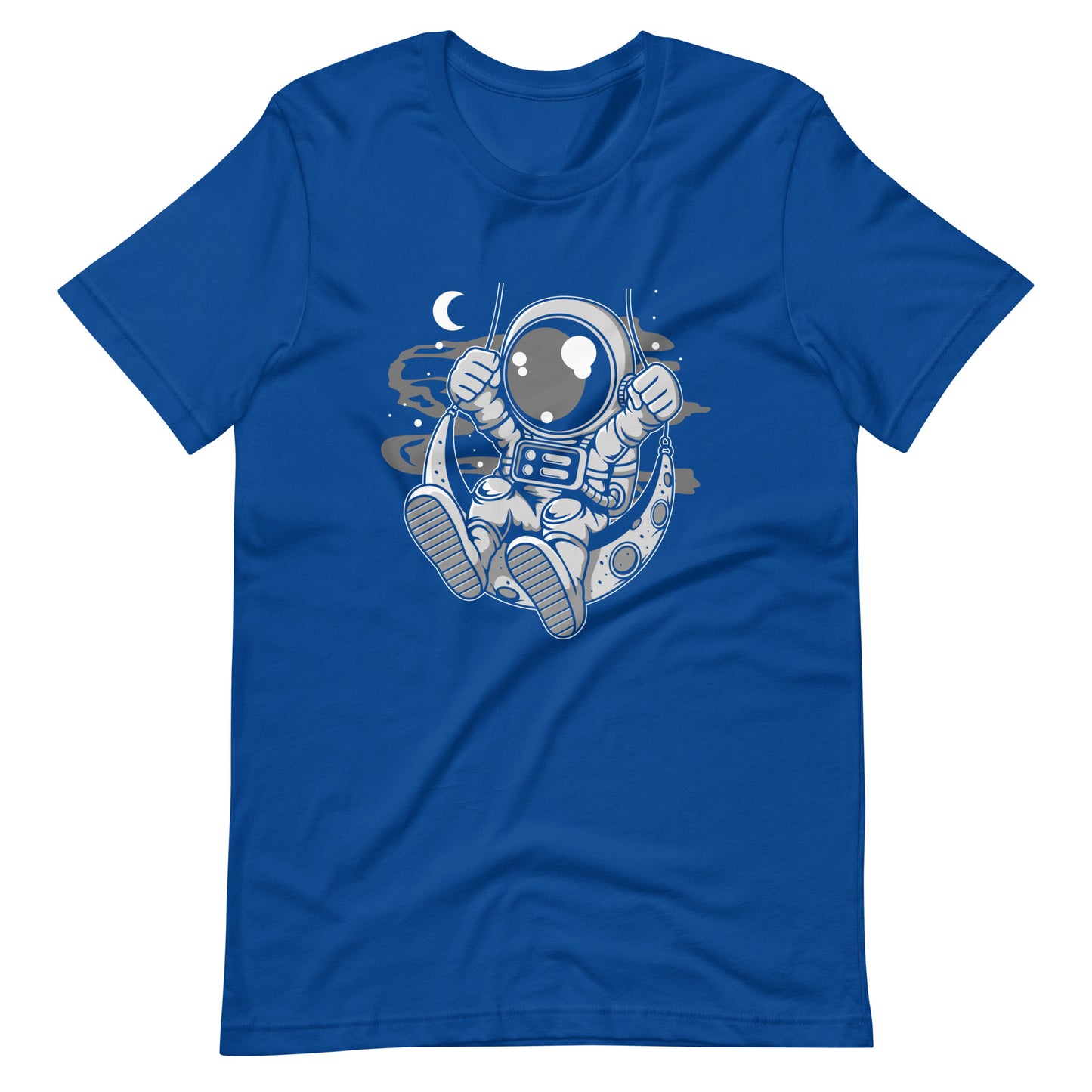 Astronaut Moon Swinger - Men's t-shirt - True Royal Front