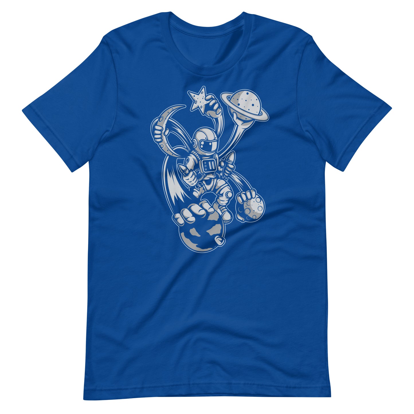 Astronaut Multiple Hands - Men's t-shirt - True Royal Front