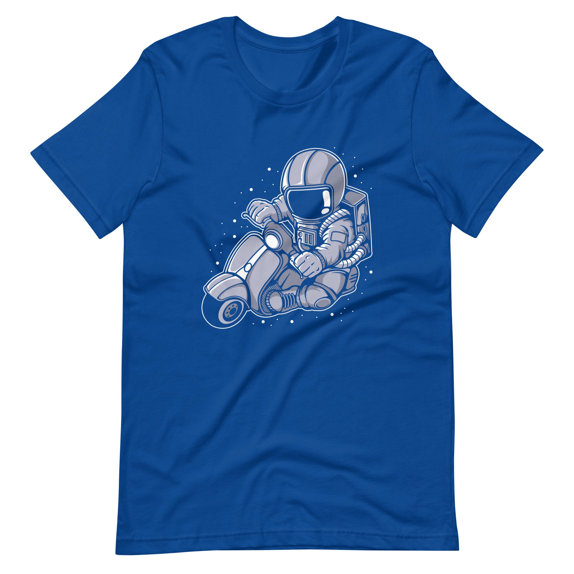 Astronaut Scooter - Men's t-shirt - True Royal Front