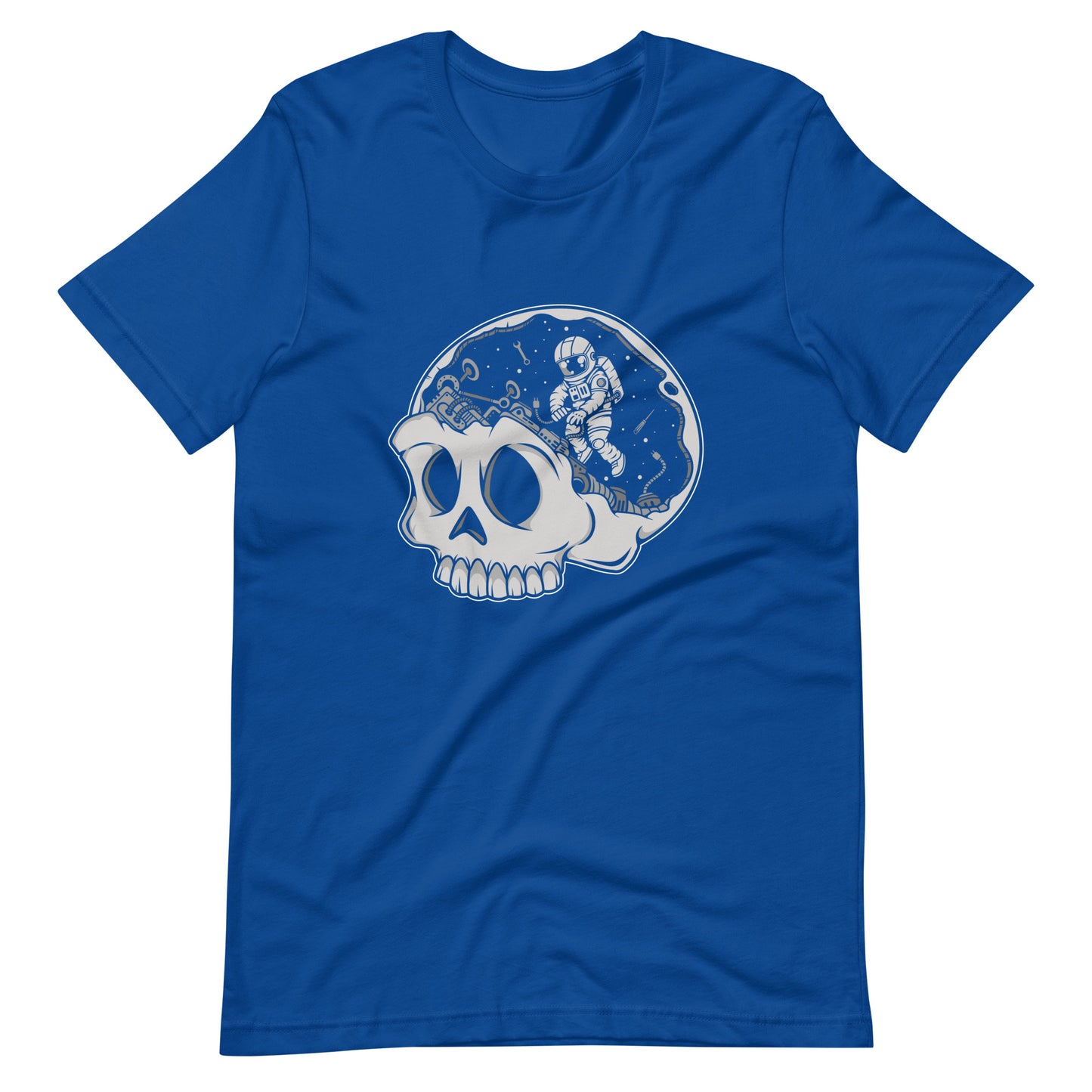 Astronaut Skull Brain - Men's t-shirt - True Royal Front