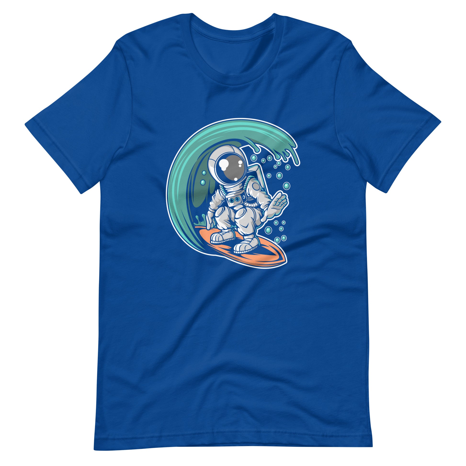 Astronaut Surfing - Men's t-shirt - True Royal Front