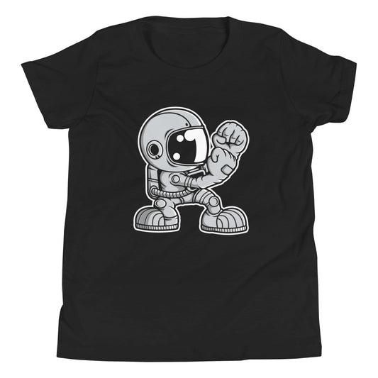 Astronaut Fighting Irish - Youth Short Sleeve T-Shirt - Black Front