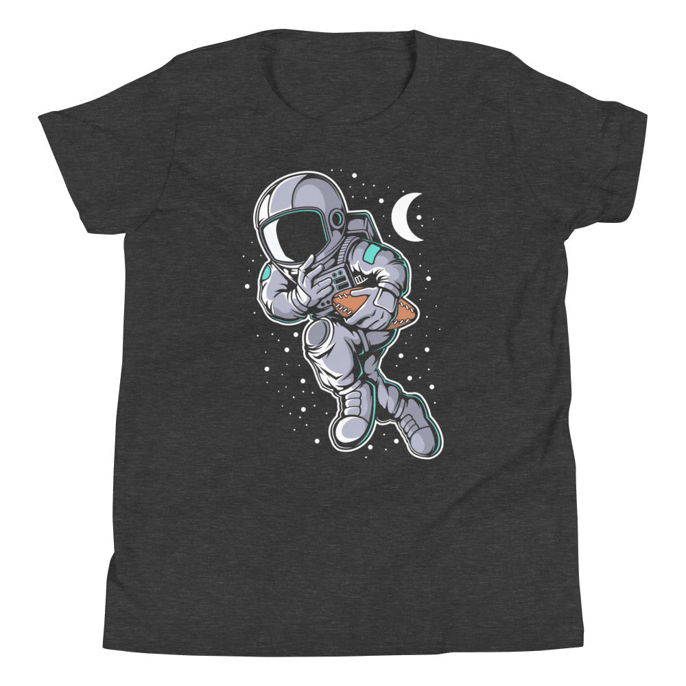 Astronaut Rugby - Youth Short Sleeve T-Shirt - Dark Grey Heather Front