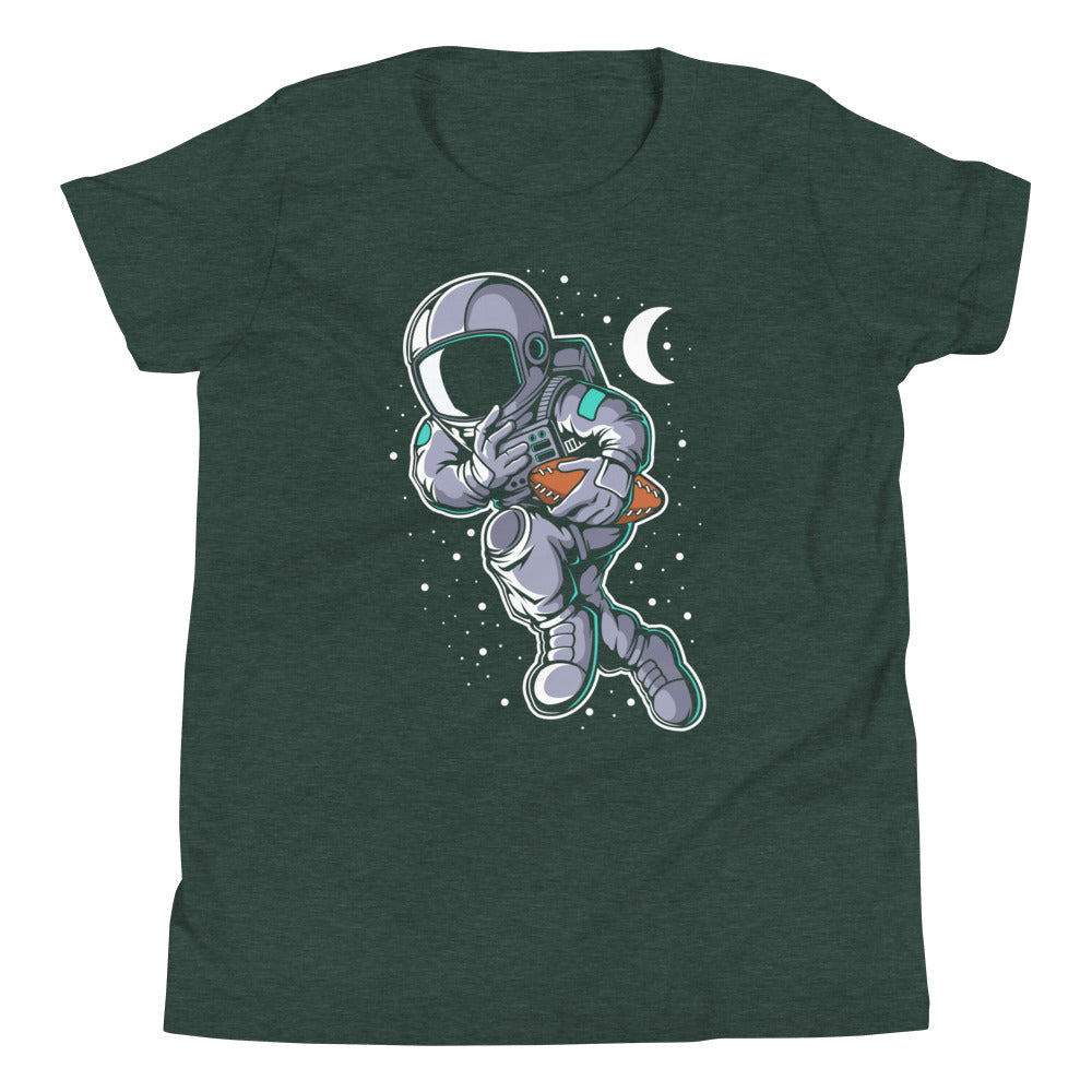 Astronaut Rugby - Youth Short Sleeve T-Shirt - Heather Forest Front