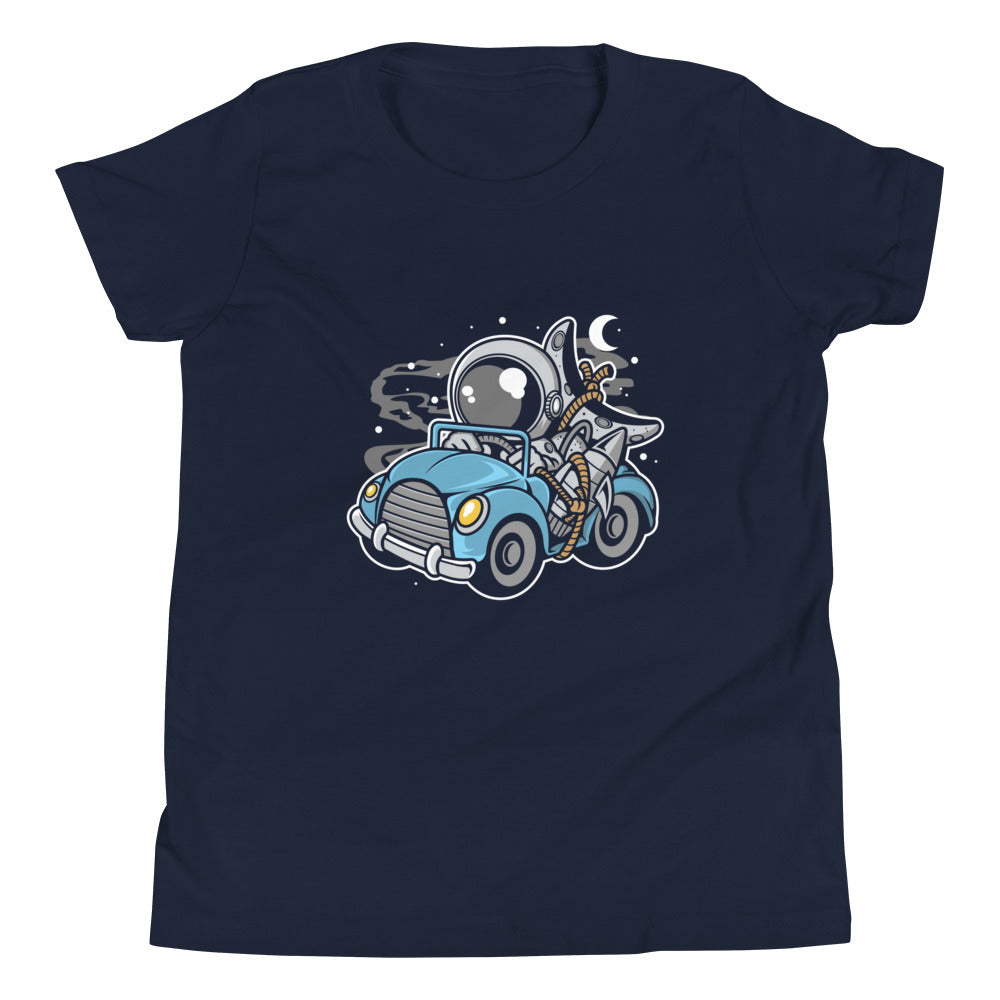 Astronaut Journey - Youth Short Sleeve T-Shirt - Navy Front